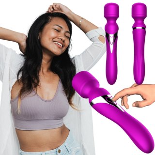 Stymulator-Silicone Dual Massager USB 7+7 Function Purple B - Series Fox