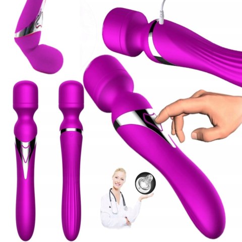 Stymulator-Silicone Dual Massager USB 7+7 Function Purple B - Series Fox