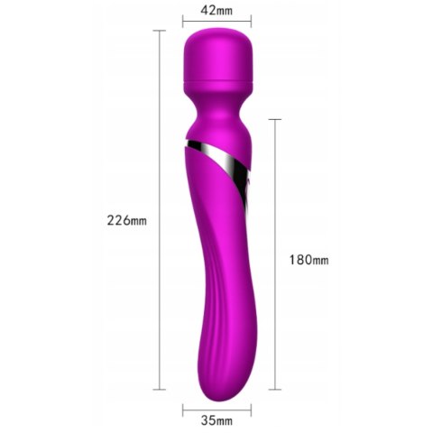 Stymulator-Silicone Dual Massager USB 7+7 Function Purple B - Series Fox