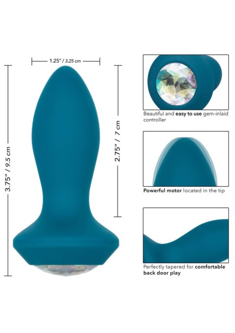 Vibrating Petite Crystal Probe Blue CalExotics