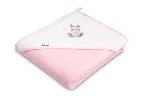 OKRYCIE KĄPIELOWE FROTTE 100X100 KRÓLICZEK RÓŻOWY