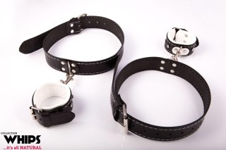 Kajdanki - Kajdanki damskie na uda białe Whips Collection
