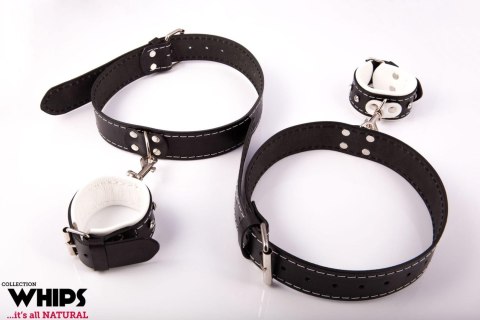 Kajdanki - Kajdanki damskie na uda białe Whips Collection