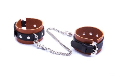 Kajdanki-WHIPS kajdanki męskie na ręce, koniakowe Whips Collection