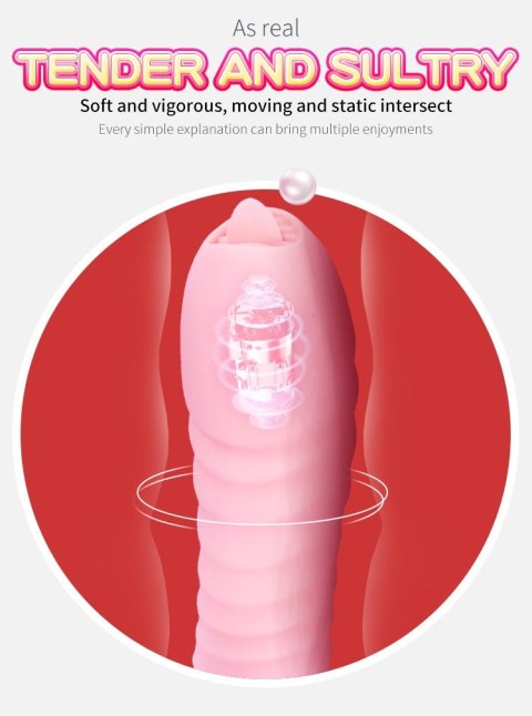 Wibrator-Silicone Vibrator USB 7 Function and Thrusting Function / Heating, purple B - Series Fox