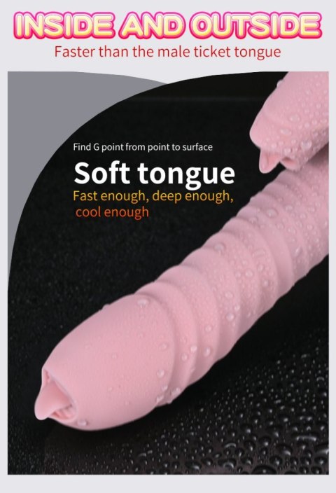 Wibrator-Silicone Vibrator USB 7 Function and Thrusting Function / Heating, purple B - Series Fox