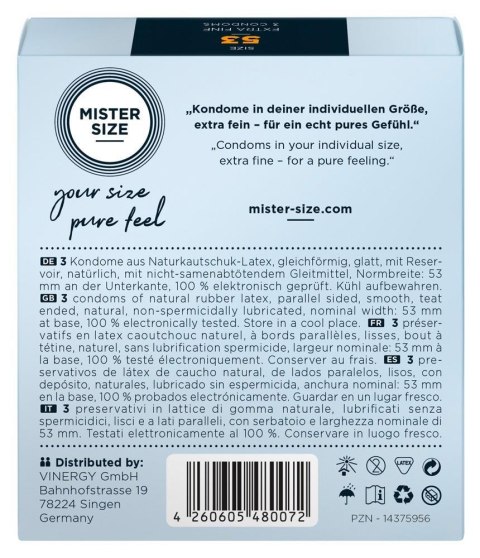 Mister Size 53mm pack of 3 Mister Size