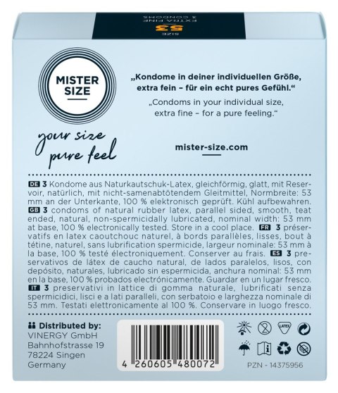 Mister Size 53mm pack of 3 Mister Size