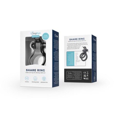 Share Ring - Double Vibrating Cock Ring with Rabbit Ears Easytoys