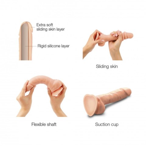 SLIDING SKIN REALISTIC DILDO VANILLA XL Strap-on-me