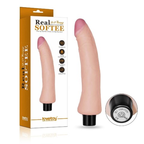 9"" REAL SOFTEE Vibrating Dildo Lovetoy