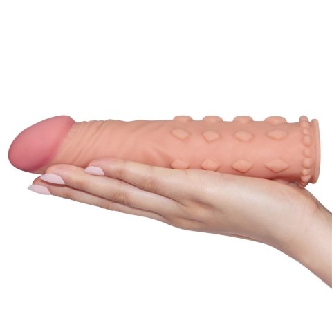 Add 2"" Pleasure X Tender Penis Sleeve Flesh Lovetoy