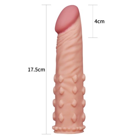 Add 2"" Pleasure X Tender Penis Sleeve Flesh Lovetoy
