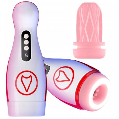 Masturbator - Vibrating Masturbation Cup , 7 Suction Power, 7 Vibration Setting B - Series Fox