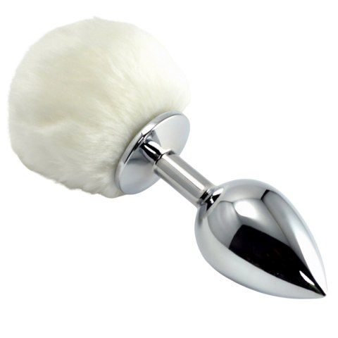 Pompon Metal Plug Large White Lovetoy
