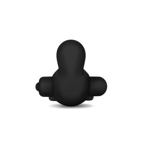 Power Clit Duo Silicone Cockring Black Lovetoy