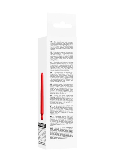 Delia - ABS Bullet With Sleeve - 10-Speeds - Red Luminous