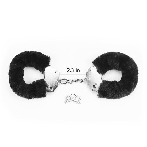 Fetish Pleasure Fluffy Handcuffs Black Lovetoy