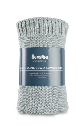 KOCYK BAMBUSOWO-BAWEŁNIANY 80X100 BABY GREY