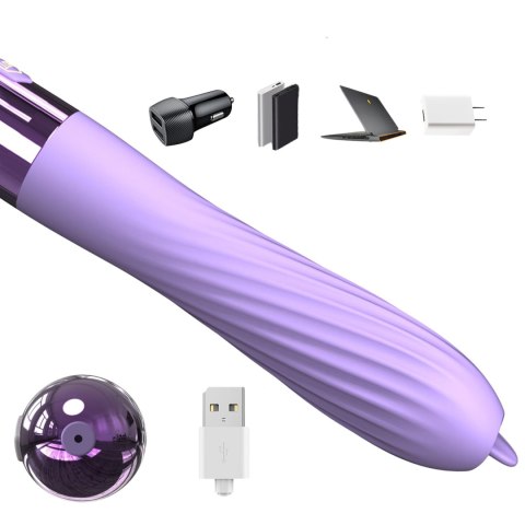 Wibrator-Silicone Vibrator USB, 10 vibration modes, Heating B - Series Fox