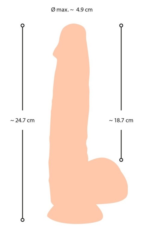 NS Dildo with movable skin 25 Nature Skin