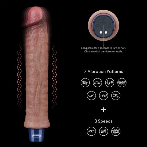 9.5" REAL SOFTEE Rechargeable Silicone Vibrating Dildo Lovetoy
