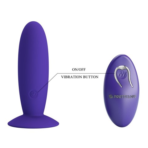 PRETTY LOVE - Remotr control vibrating plug - Youth, Wireless remote control 12 vibration functions Suction base Pretty Love