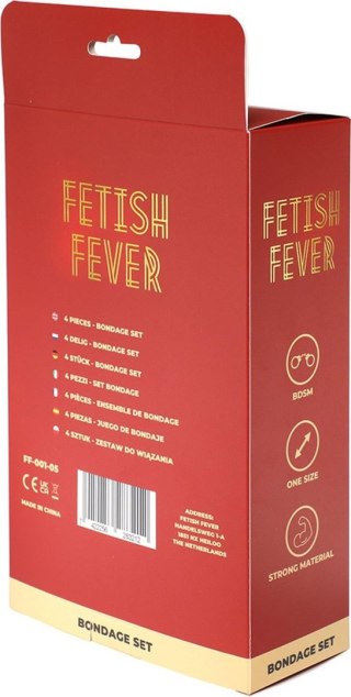 Fetish Fever - Bondage Set - 4 pieces - Black Fetish Fever