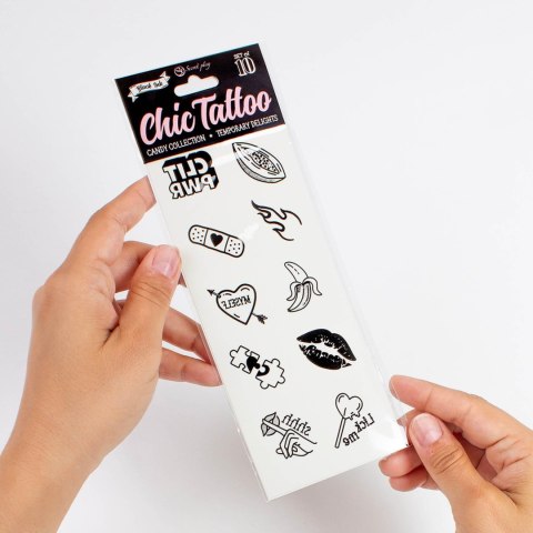 SET of 10 TEMPORARY TATTOOS - CANDY COLLECTION Secret Play