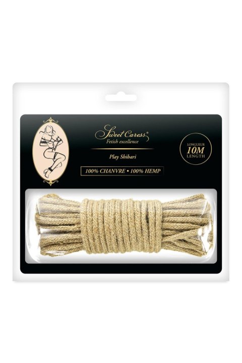 SM BONDAGE HEMP ROPE 10M (Size: M) Sweet Caress