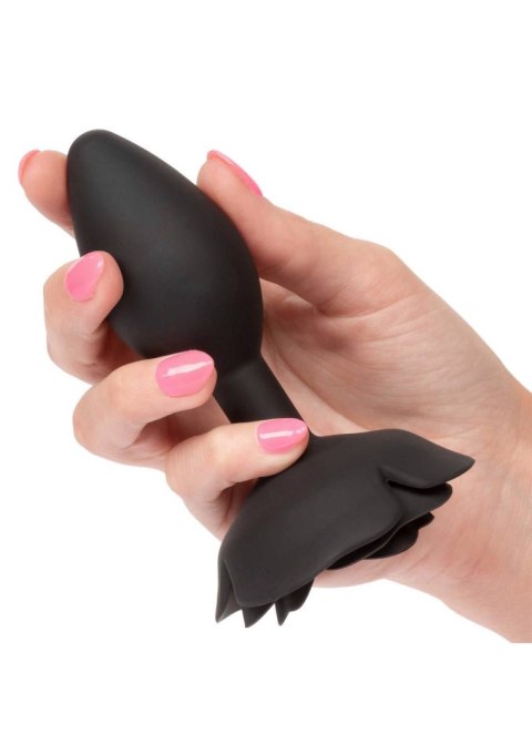 Large Rose Anal Plug Black CalExotics