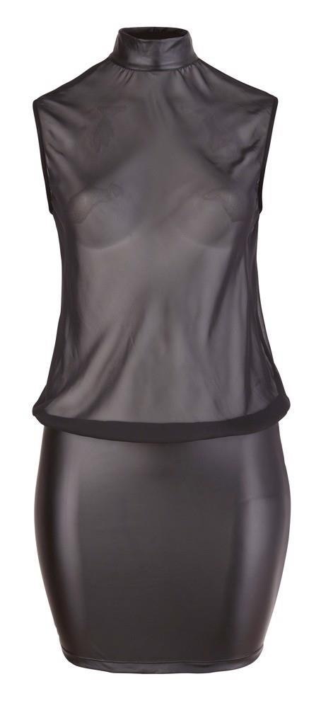 Dress transparent black 2XL Cottelli CURVES
