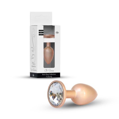 Plug-Jewellery Pearl Gold PLUG- Clear M B - Series HeavyFun