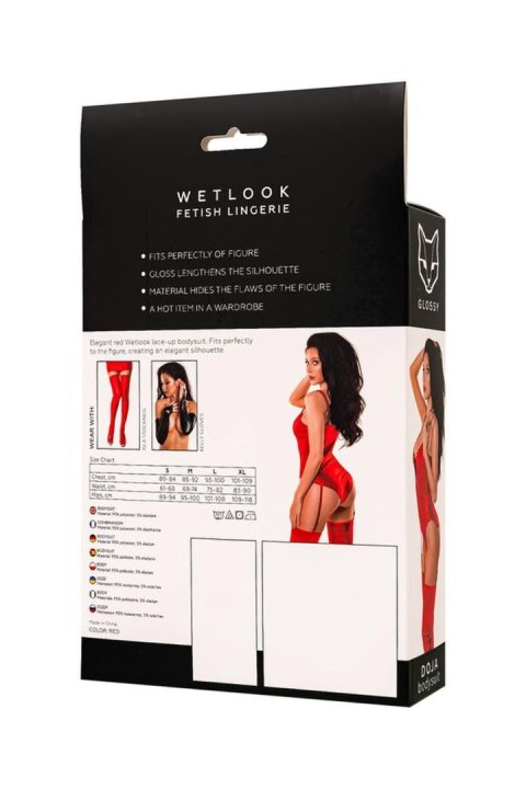 Wetlook Doja bodysuit - red M Glossy