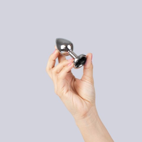 BLACK JEWELLED METAL BUTT PLUG M Secret Play