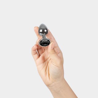 BLACK JEWELLED METAL BUTT PLUG S Secret Play