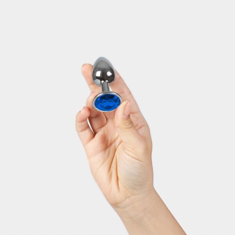 BLUE JEWELLED METAL BUTT PLUG S Secret Play