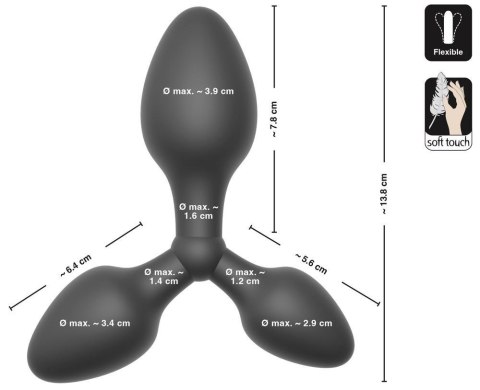 Black Velvets Triple Butt Plug Black Velvets