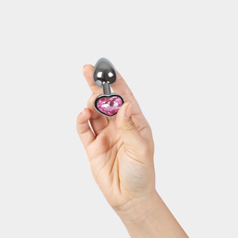 PINK HEART METAL BUTT PLUG S Secret Play