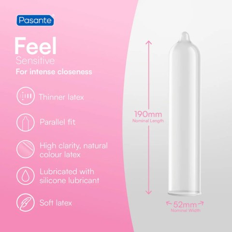 Pasante Sensitive/Feel Condomsl Bulk Packs 144 pcs Pasante