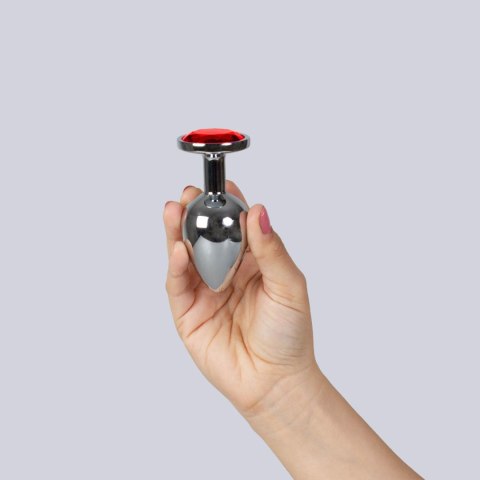 RED JEWELLED METAL BUTT PLUG L Secret Play