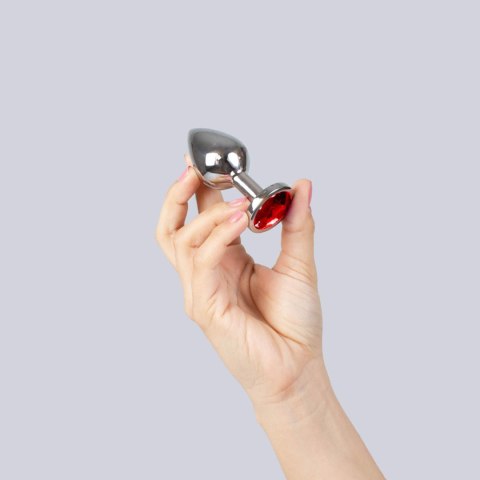 RED JEWELLED METAL BUTT PLUG M Secret Play