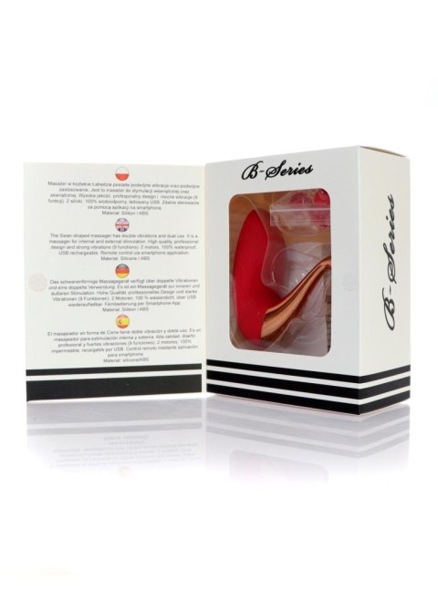 Stymulator - Swan massager, interchangeable heads - USB 9 Functions / APP Mobile B - Series Magic
