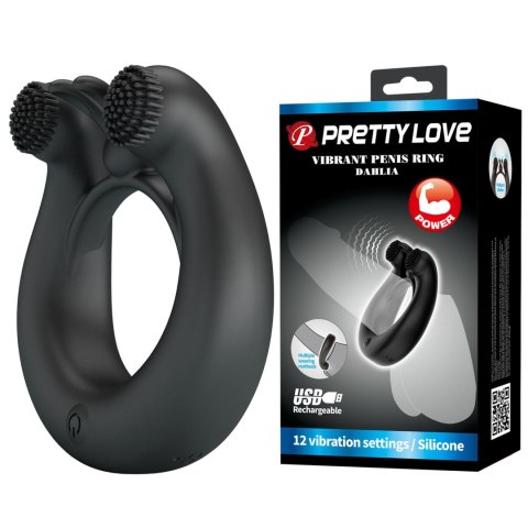 VIBRANT PENIS RING DAHLIA, 12 vibration functions memory function Pretty Love