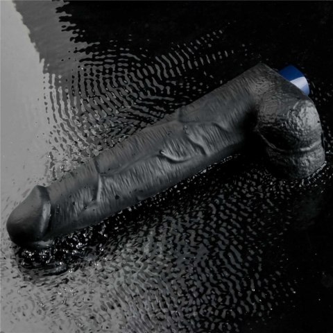 10.5" REAL SOFTEE Rechargeable TPE Vibrating Dildo(Black) Lovetoy