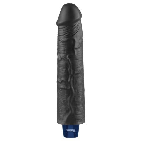 9.5" REAL SOFTEE Rechargeable TPE Vibrating Dildo(Black Lovetoy