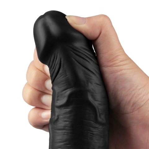 9.5" REAL SOFTEE Rechargeable TPE Vibrating Dildo(Black Lovetoy
