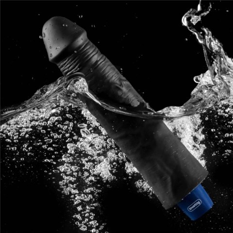 9.5" REAL SOFTEE Rechargeable TPE Vibrating Dildo(Black Lovetoy