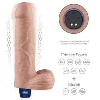 9" REAL SOFTEE Rechargeable TPE Vibrating Dildo(Flesh) Lovetoy