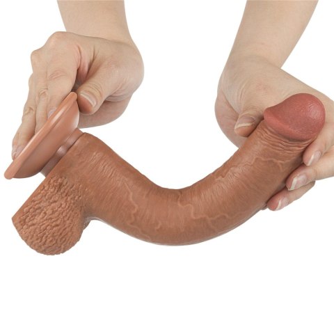 9'' Sliding Skin Dual Layer Dong Brown Lovetoy